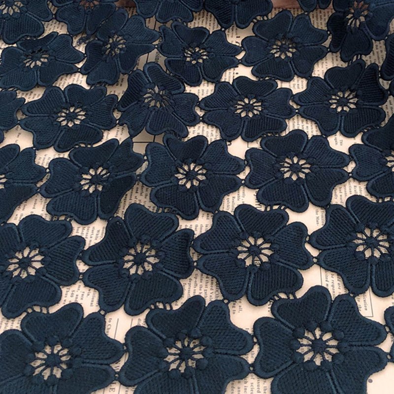 Lace Fabric Embroidered Fabric Milk Silk Polyester for Apparel Wholesa 2